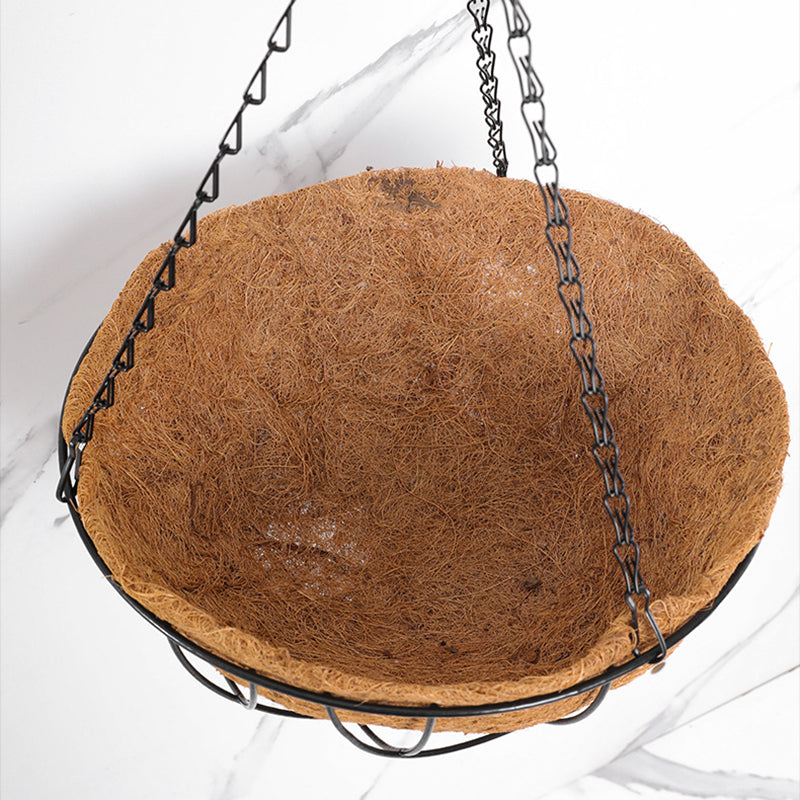 001-YZ01 14-inch Metal Chain Hanging Planter Basket Coir Liner Flower Pot (Round Shape) 001-YZ01 14-inch Metal Chain Hanging Planter Basket Coir Liner Flower Pot (Round Shape)